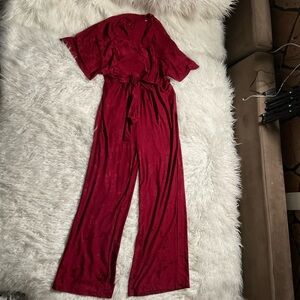 Zara Floral Jacquard Jumpsuit